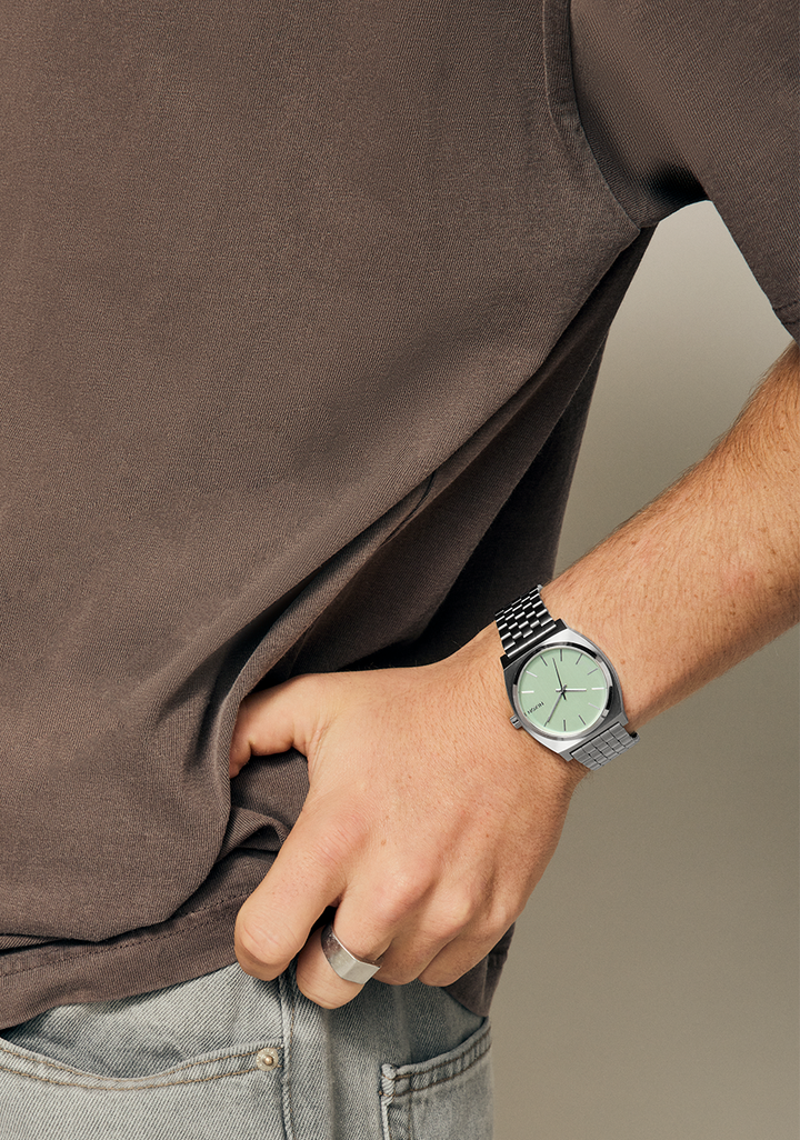 Nixon Time Teller | Silver/Pistachio