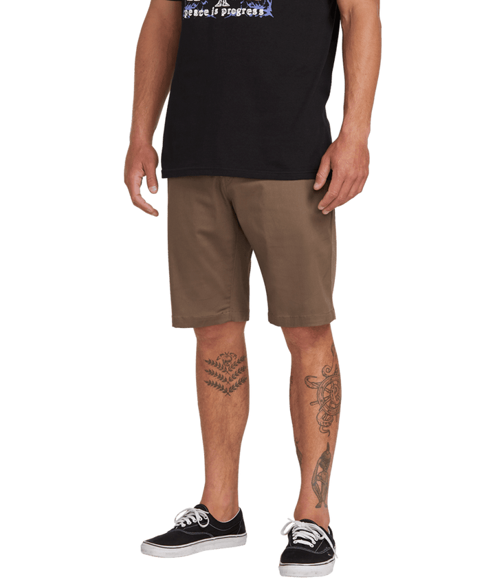 Volcom Mens Frickin Modern Stretch Short 21 | Mushroom