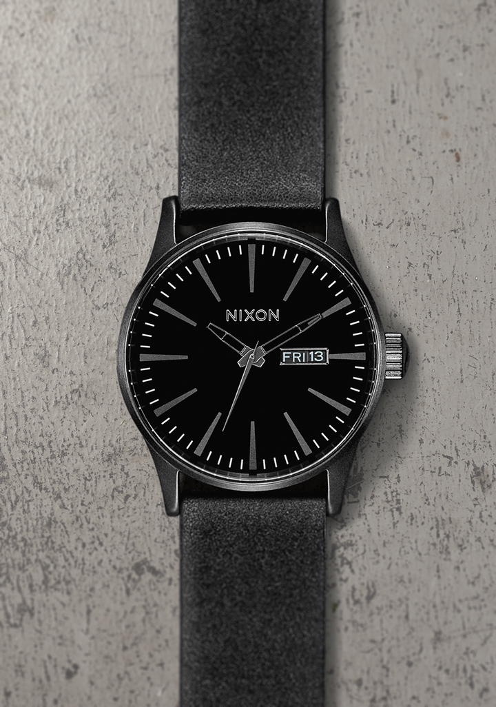 Nixon Sentry Leather | All Black