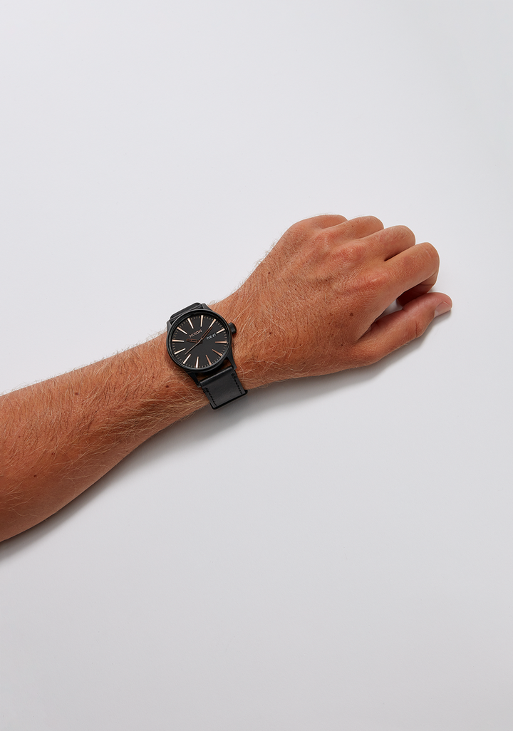 Nixon Sentry Leather | All Black