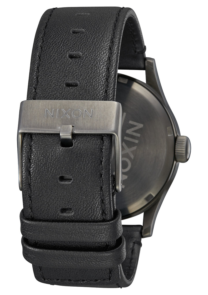Nixon Sentry Leather | Gunmetal/Black