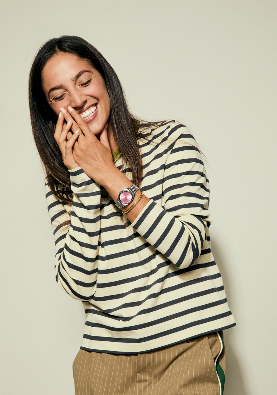 Nixon Medium Time Teller | Silver/Pink