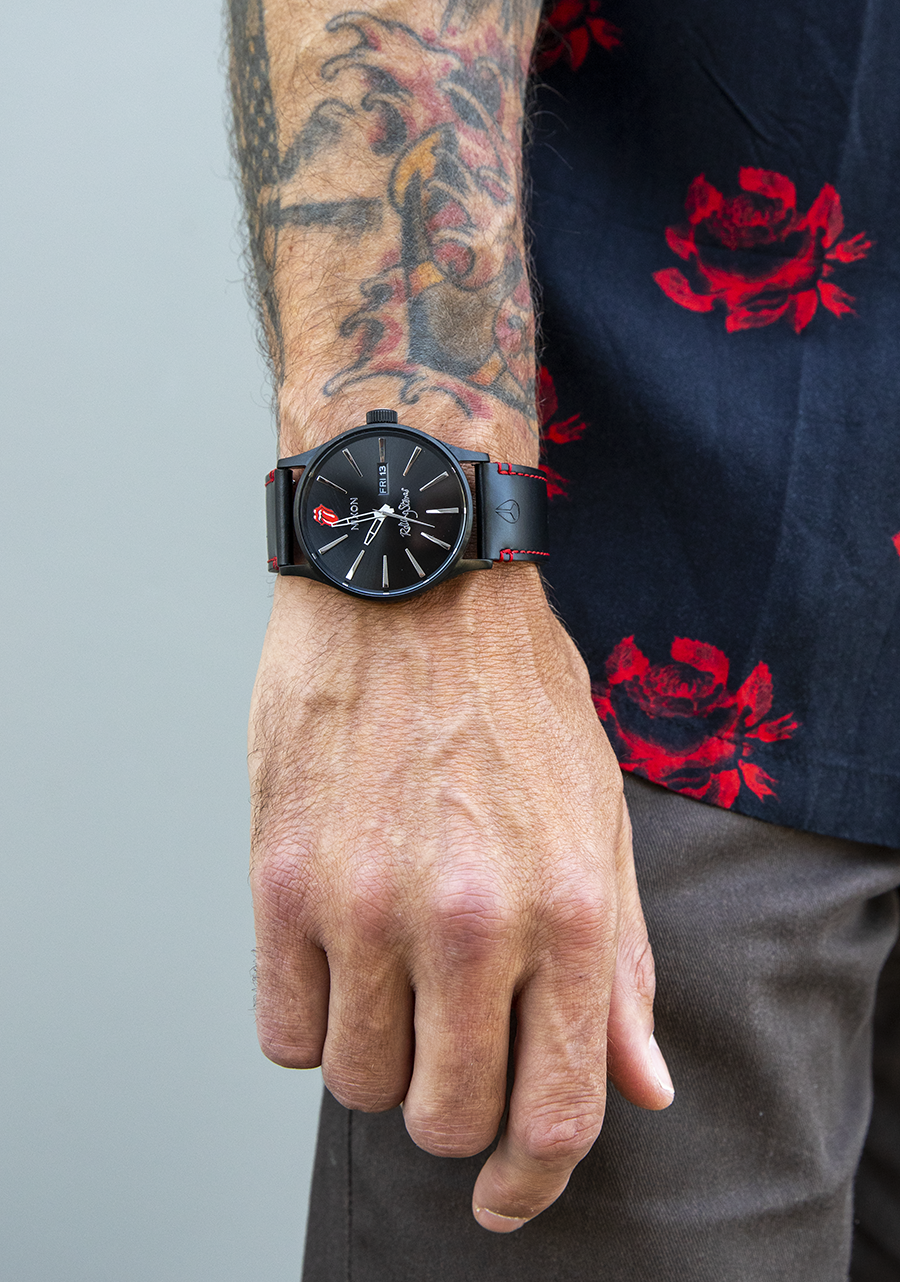 Nixon Rolling Stones Sentry Leather | All Black