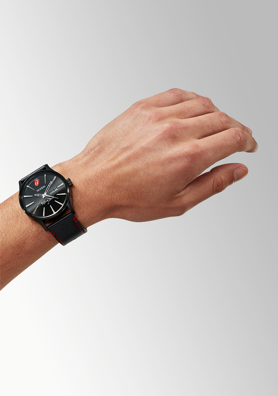 Nixon Rolling Stones Sentry Leather | All Black