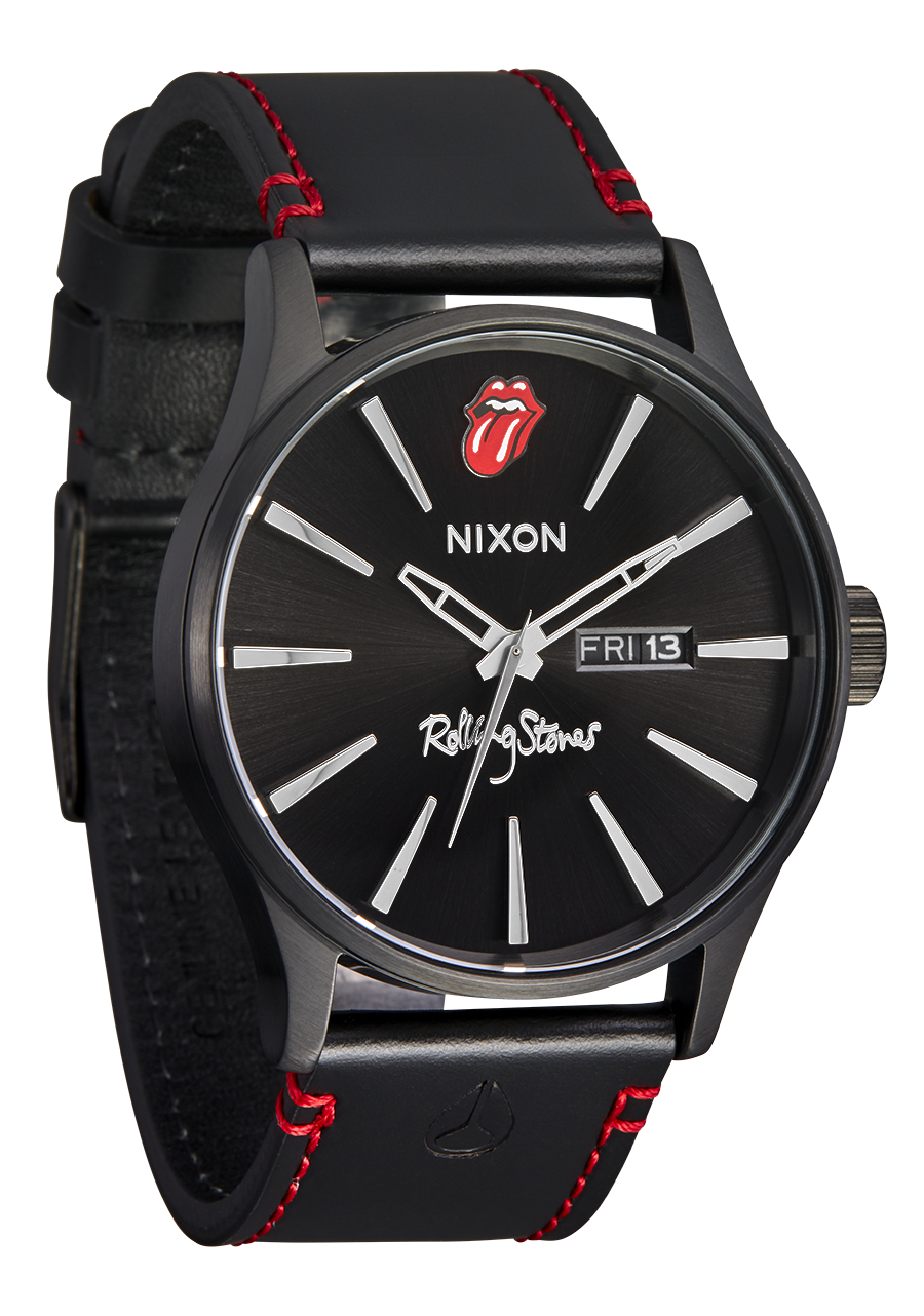 Nixon Rolling Stones Sentry Leather | All Black