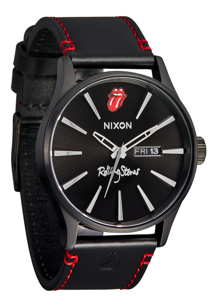 Nixon Rolling Stones Sentry Leather | All Black