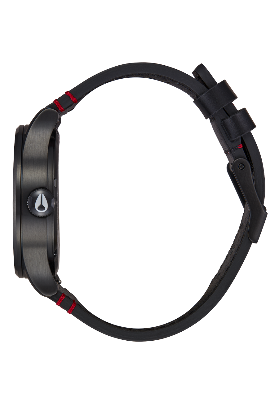 Nixon Rolling Stones Sentry Leather | All Black