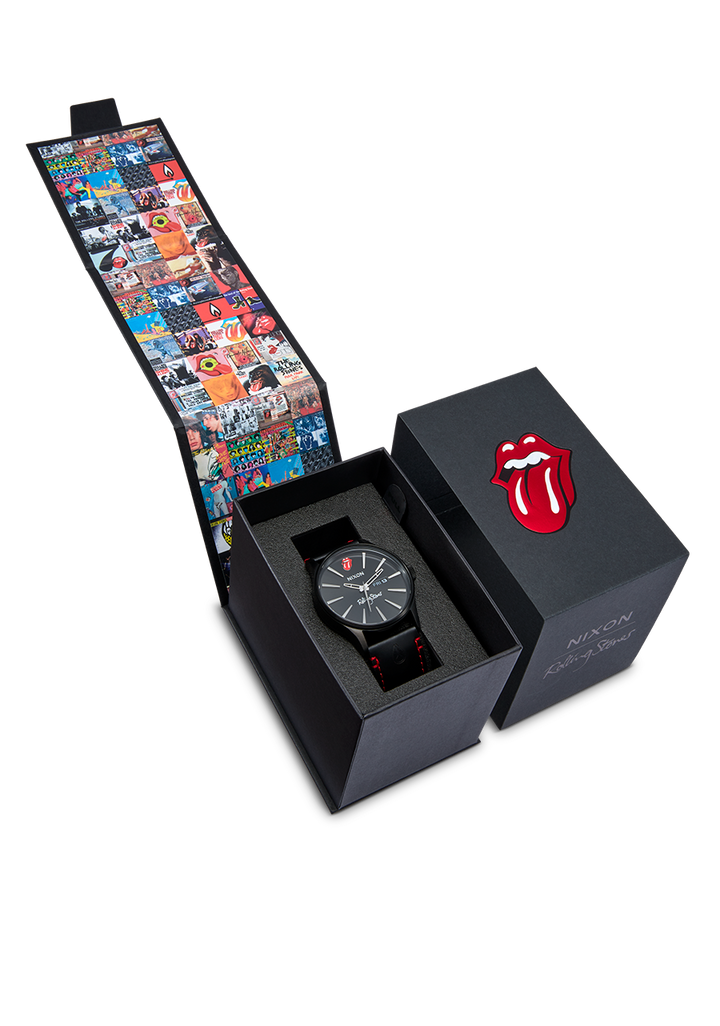 Nixon Rolling Stones Sentry Leather | All Black