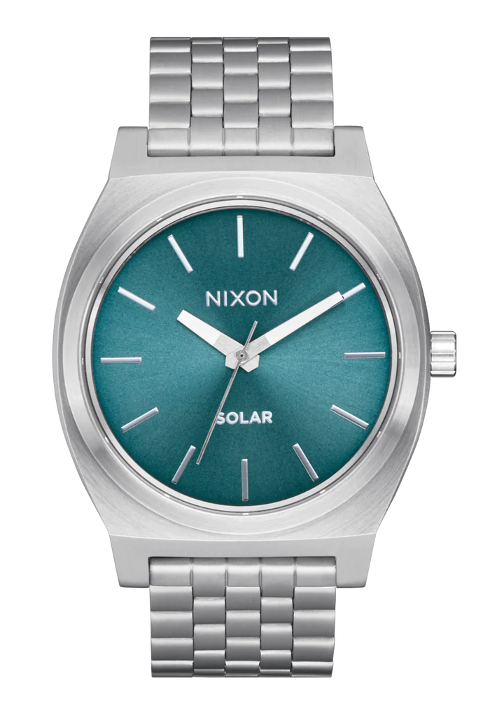 Nixon Time Teller Solar | Silver/Dusty Blue Sunray