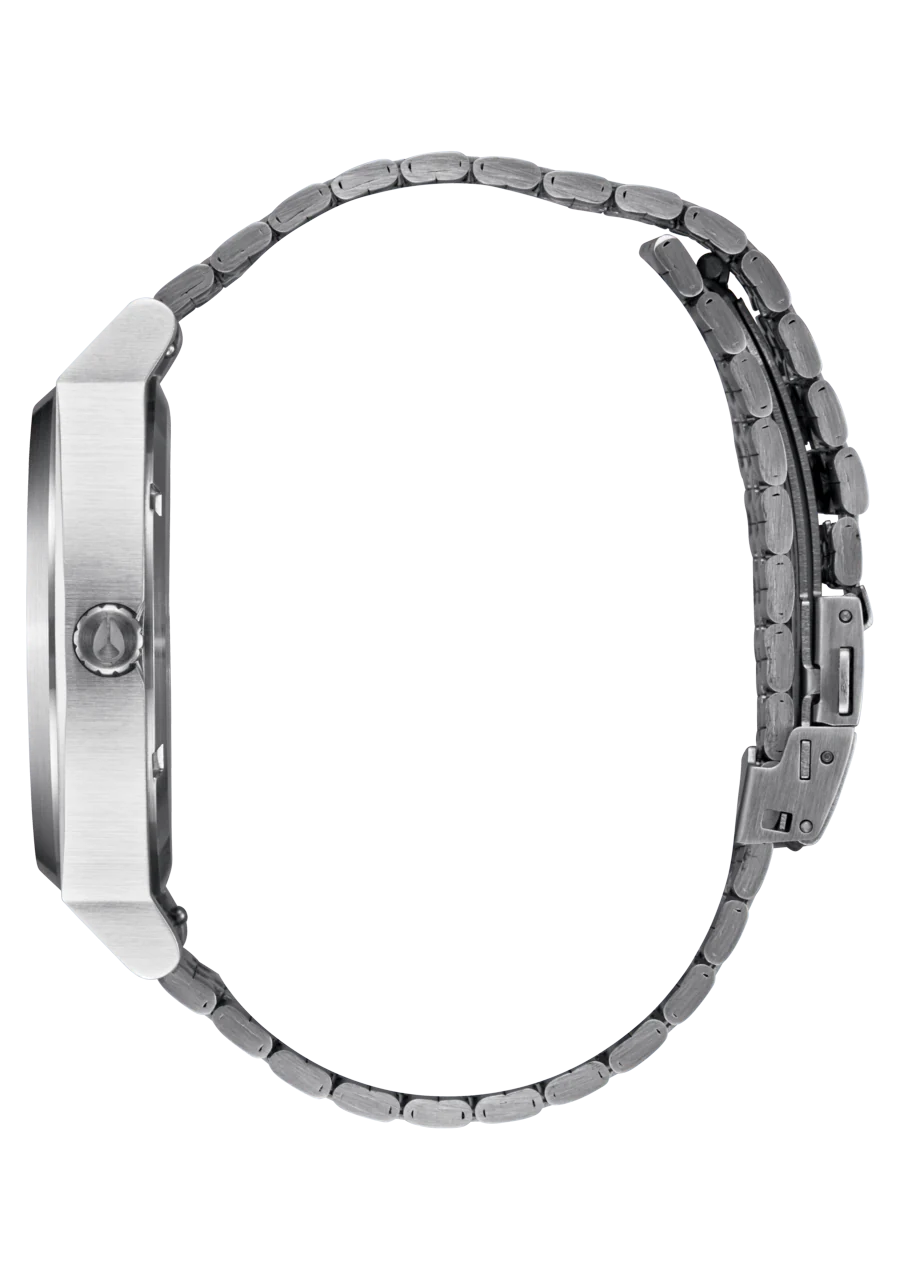 Nixon Time Teller Solar | Silver/Dusty Blue Sunray