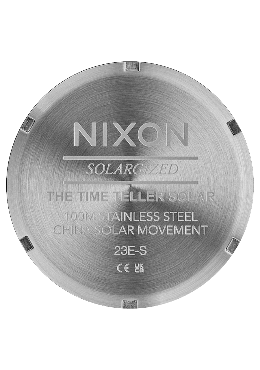 Nixon Time Teller Solar | Silver/Dusty Blue Sunray