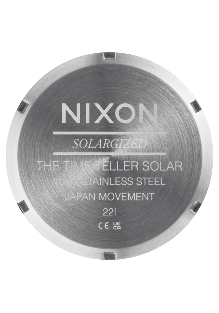 Nixon Time Teller Solar | Silver/Rainbow