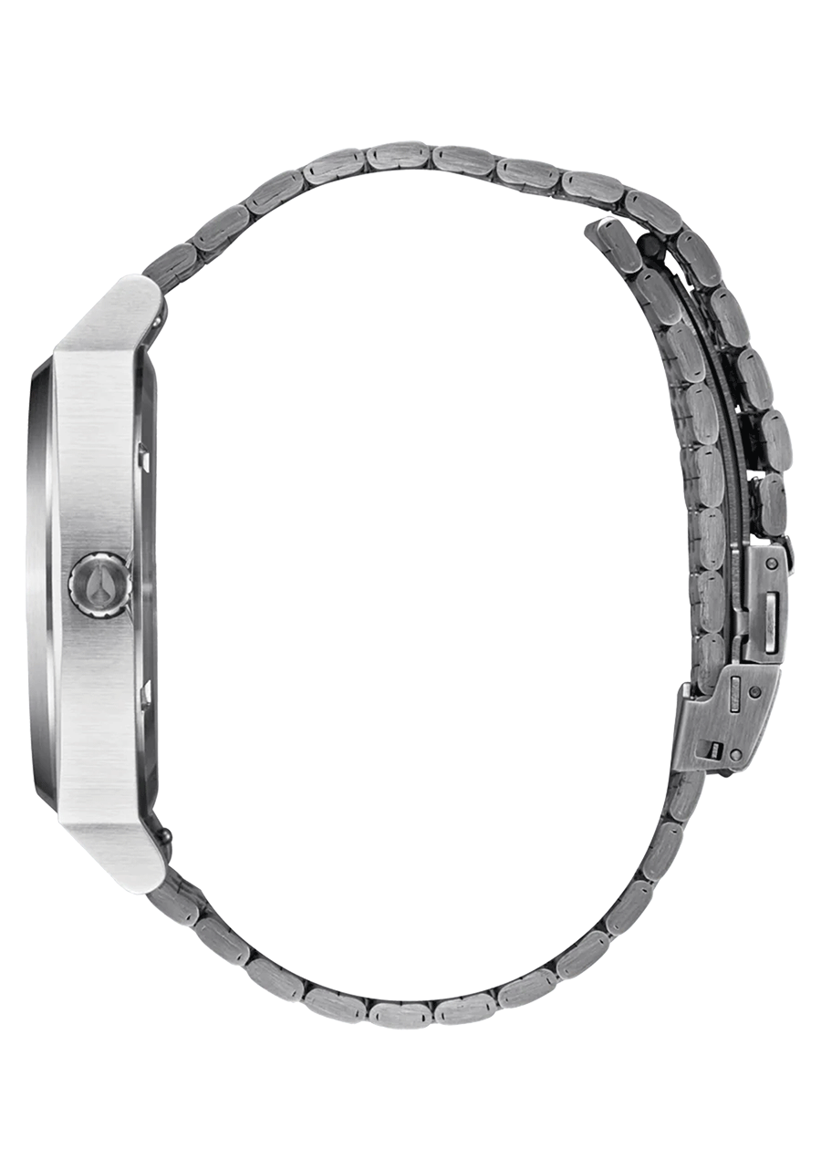 Nixon Time Teller Solar | Silver/Salmon