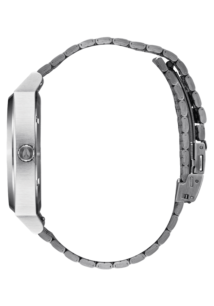 Nixon Time Teller Solar | Silver/Salmon