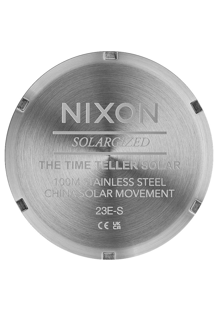 Nixon Time Teller Solar | Silver/Snow