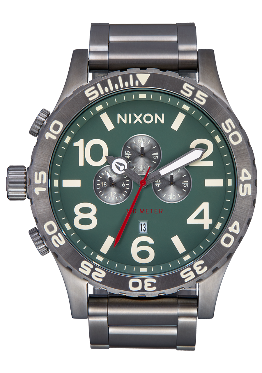 Nixon 51-30 Chrono | Light Gunmetal/Dark Forest