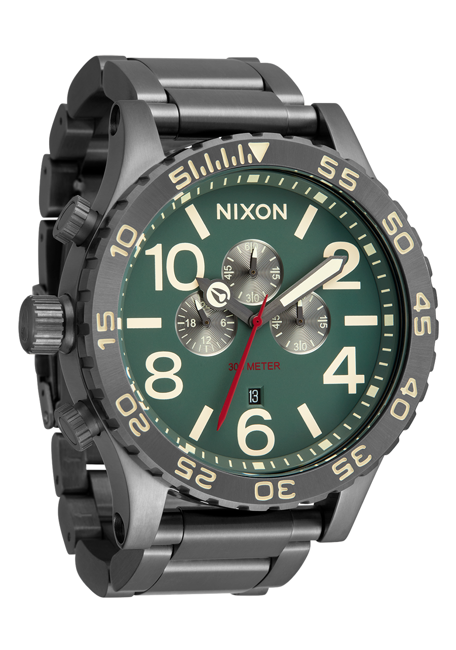 Nixon 51-30 Chrono | Light Gunmetal/Dark Forest
