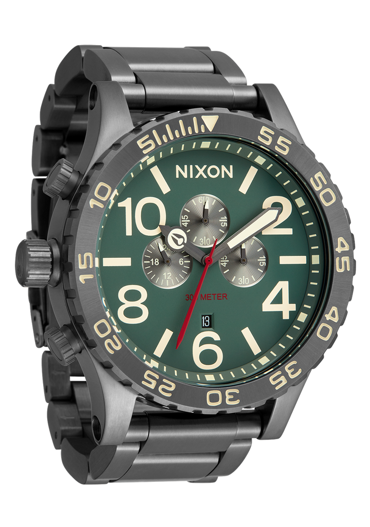 Nixon 51-30 Chrono | Light Gunmetal/Dark Forest