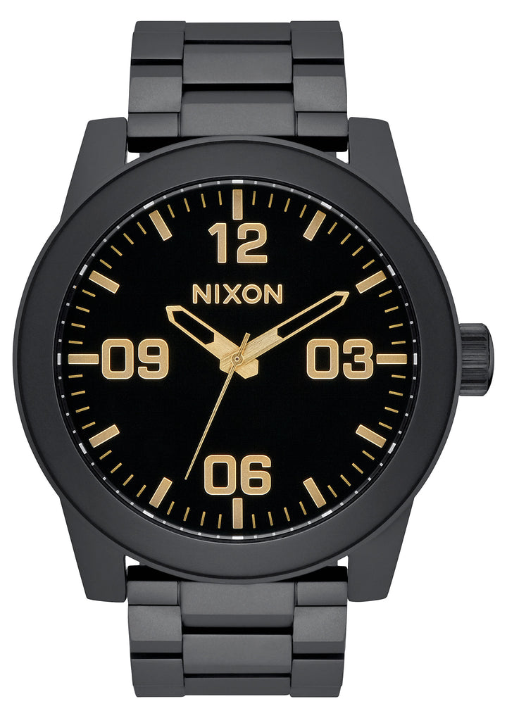Nixon Corporal Stainless Steel | Matte Black/Gold