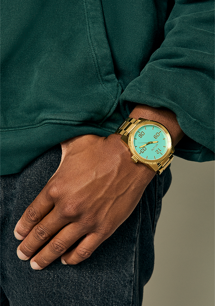 Nixon Corporal Stainless Steel | Gold/Turquoise/Gold