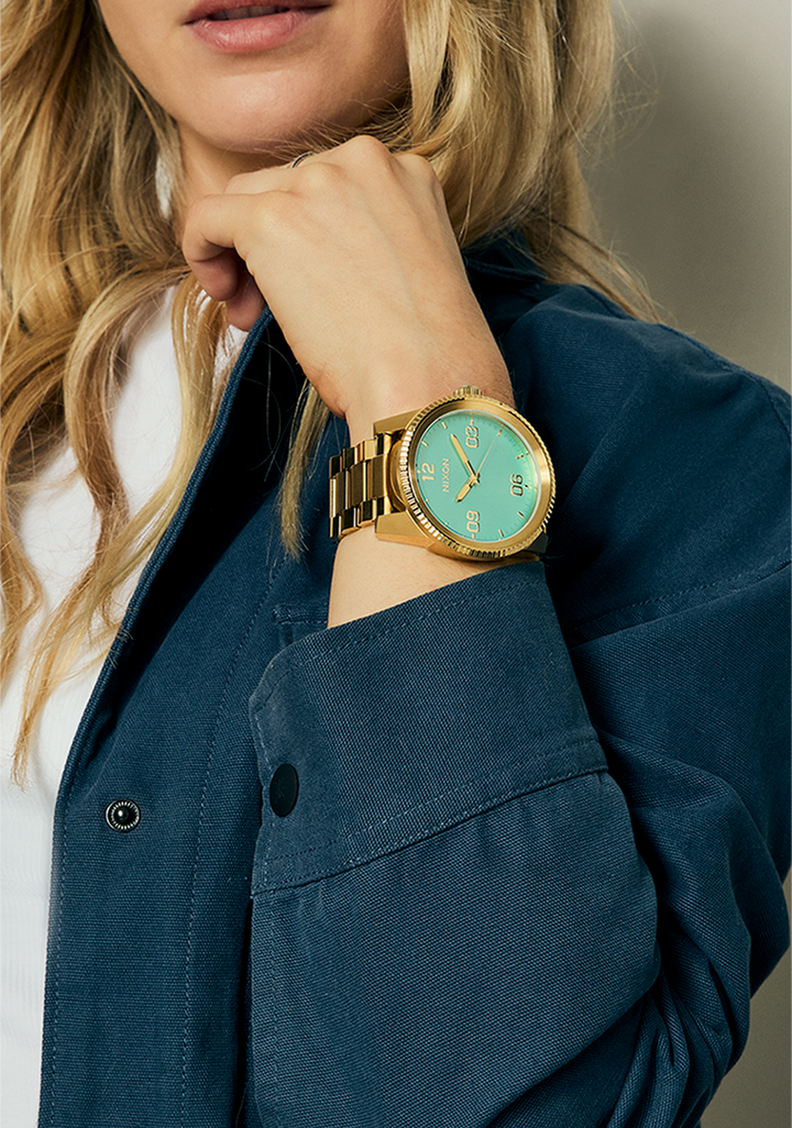 Nixon Corporal Stainless Steel | Gold/Turquoise/Gold