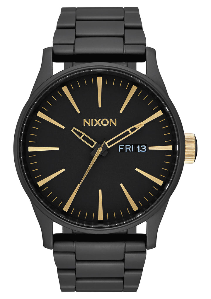 Nixon Sentry Stainless Steel | Matte Black/Gold