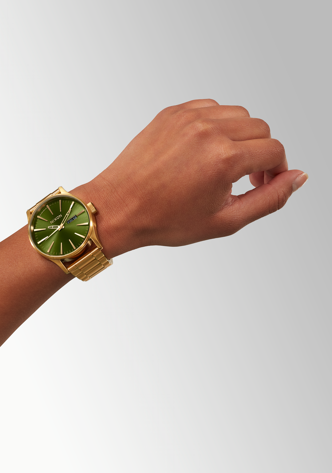 Nixon Sentry Stainless Steel | Gold/Green Sunray