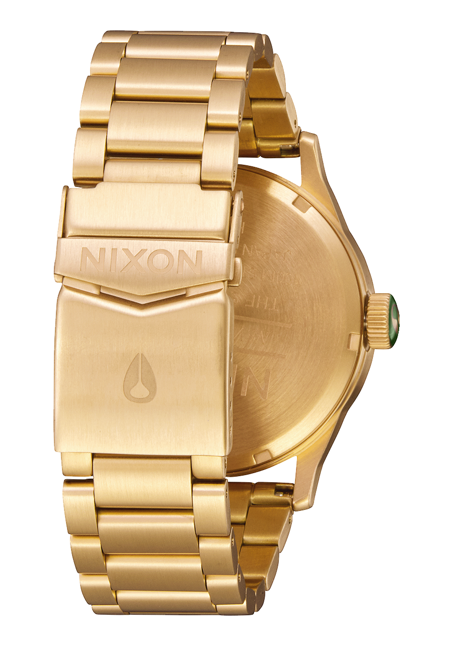 Nixon Sentry Stainless Steel | Gold/Green Sunray