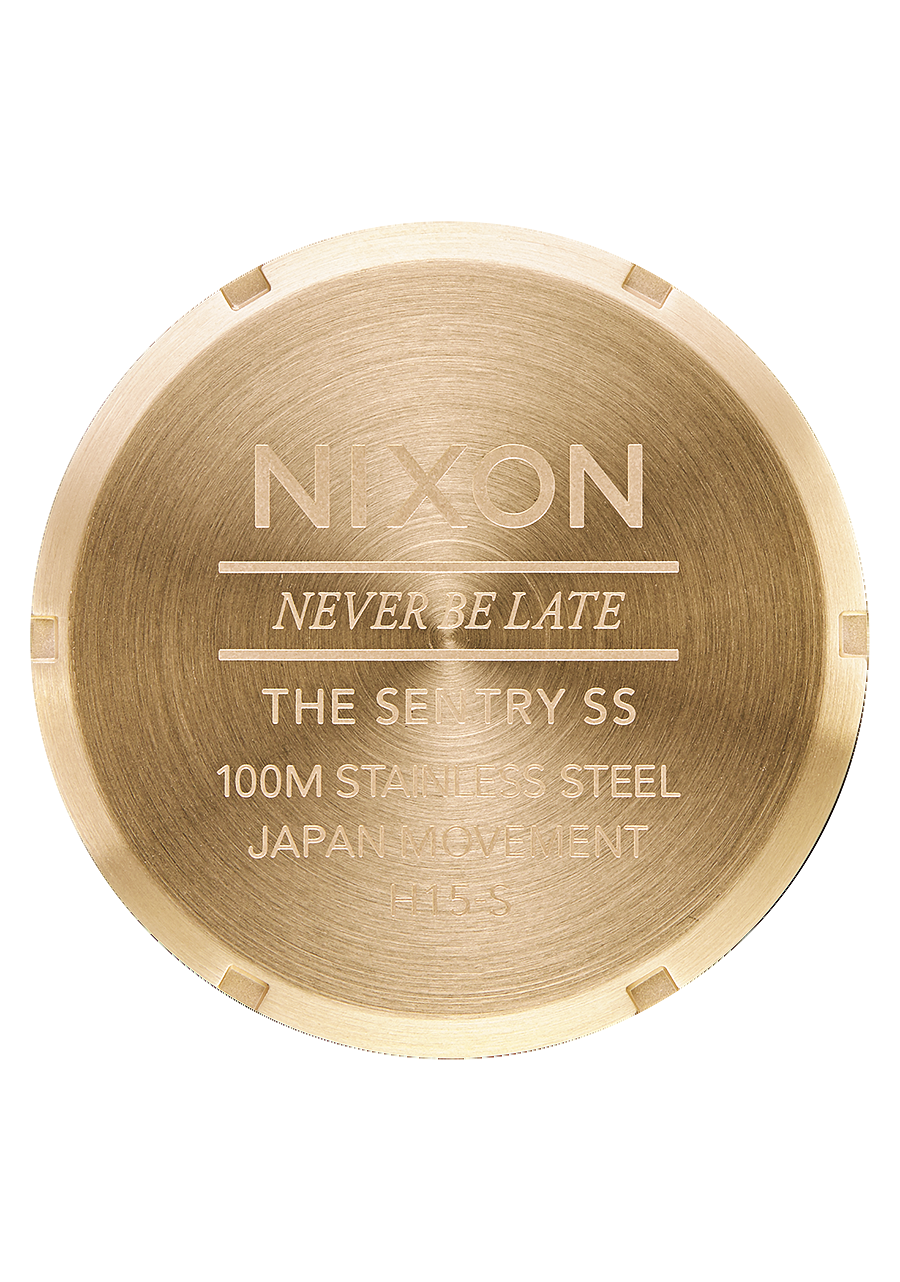 Nixon Sentry Stainless Steel | Gold/Green Sunray