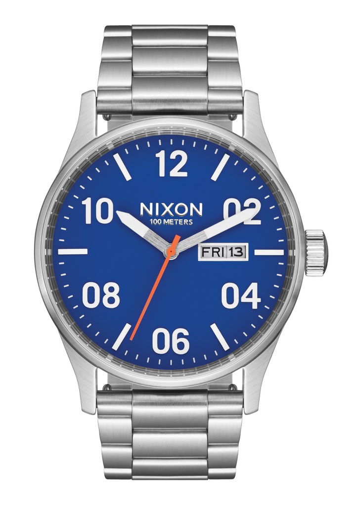 Nixon Sentry Stainless Steel | Silver/Cobalt