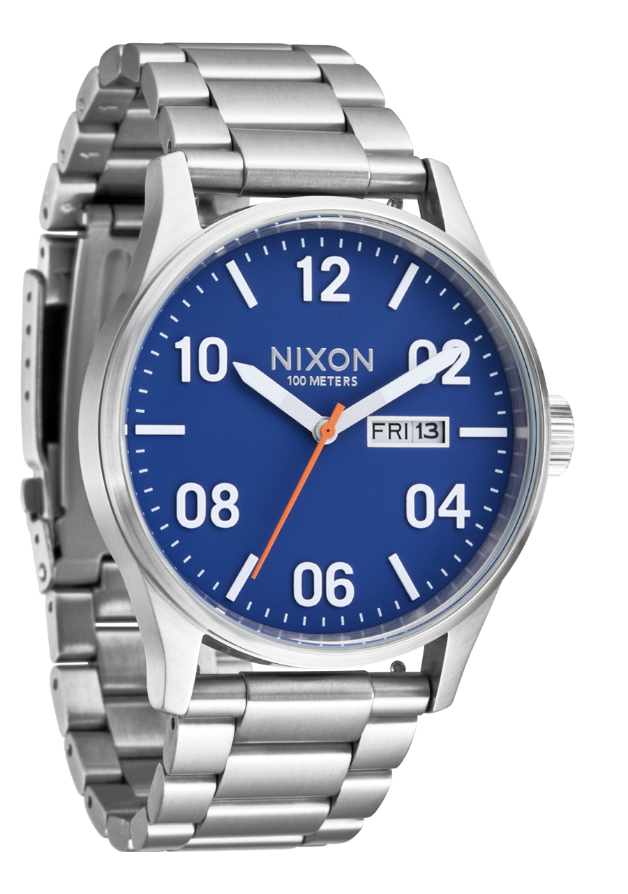 Nixon Sentry Stainless Steel | Silver/Cobalt