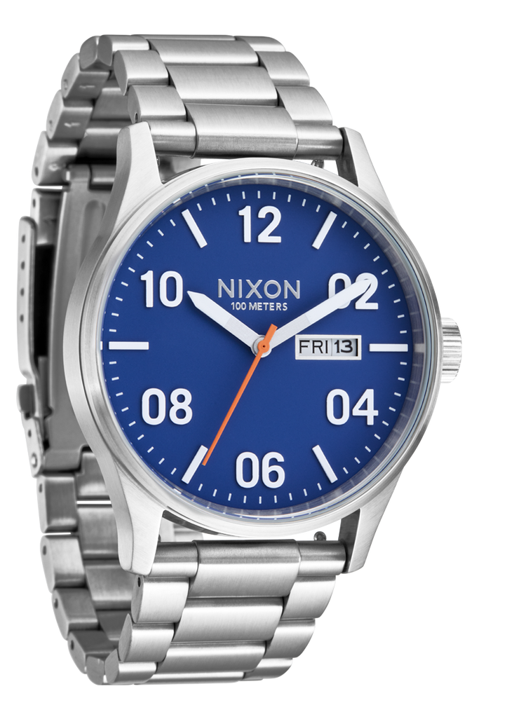Nixon Sentry Stainless Steel | Silver/Cobalt