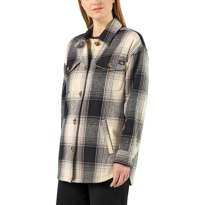 Dickies Flannel Plaid Shacket (Womens) | Black