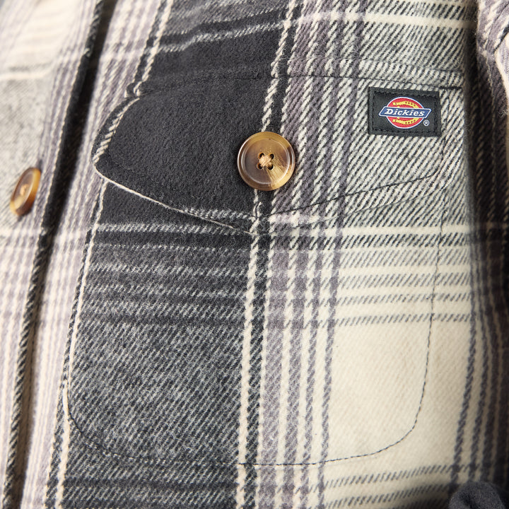 Dickies Flannel Plaid Shacket (Womens) | Black