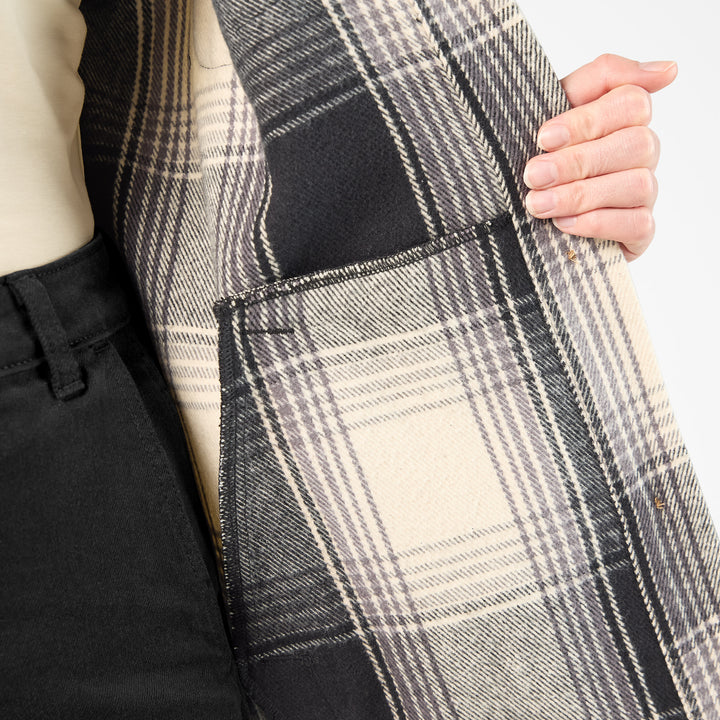 Dickies Flannel Plaid Shacket (Womens) | Black
