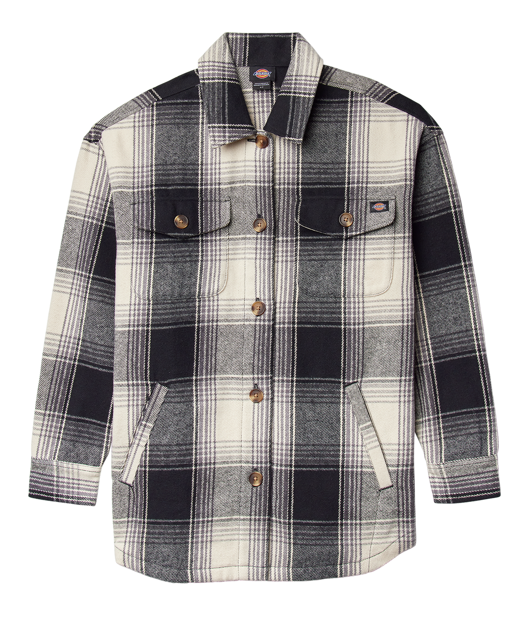 Dickies Flannel Plaid Shacket (Womens) | Black