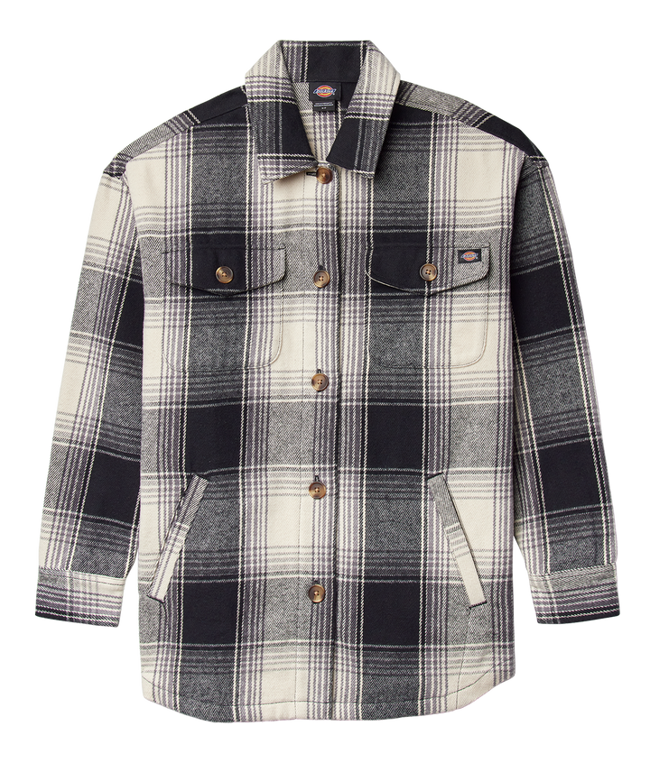 Dickies Flannel Plaid Shacket (Womens) | Black