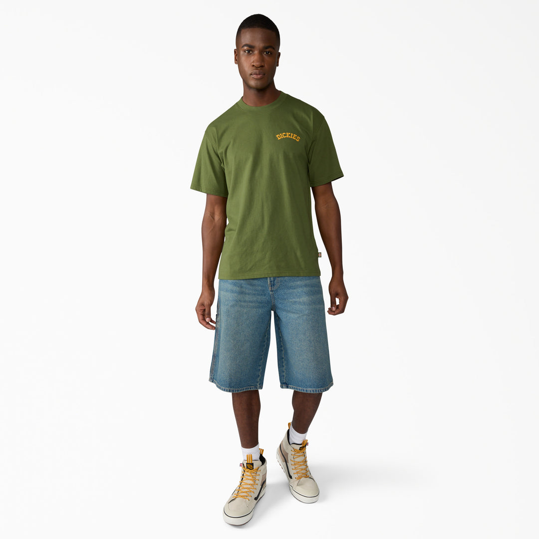 Dickies 958 13" Loose Short Jeans (Mens) | Khaki Tinted Blue
