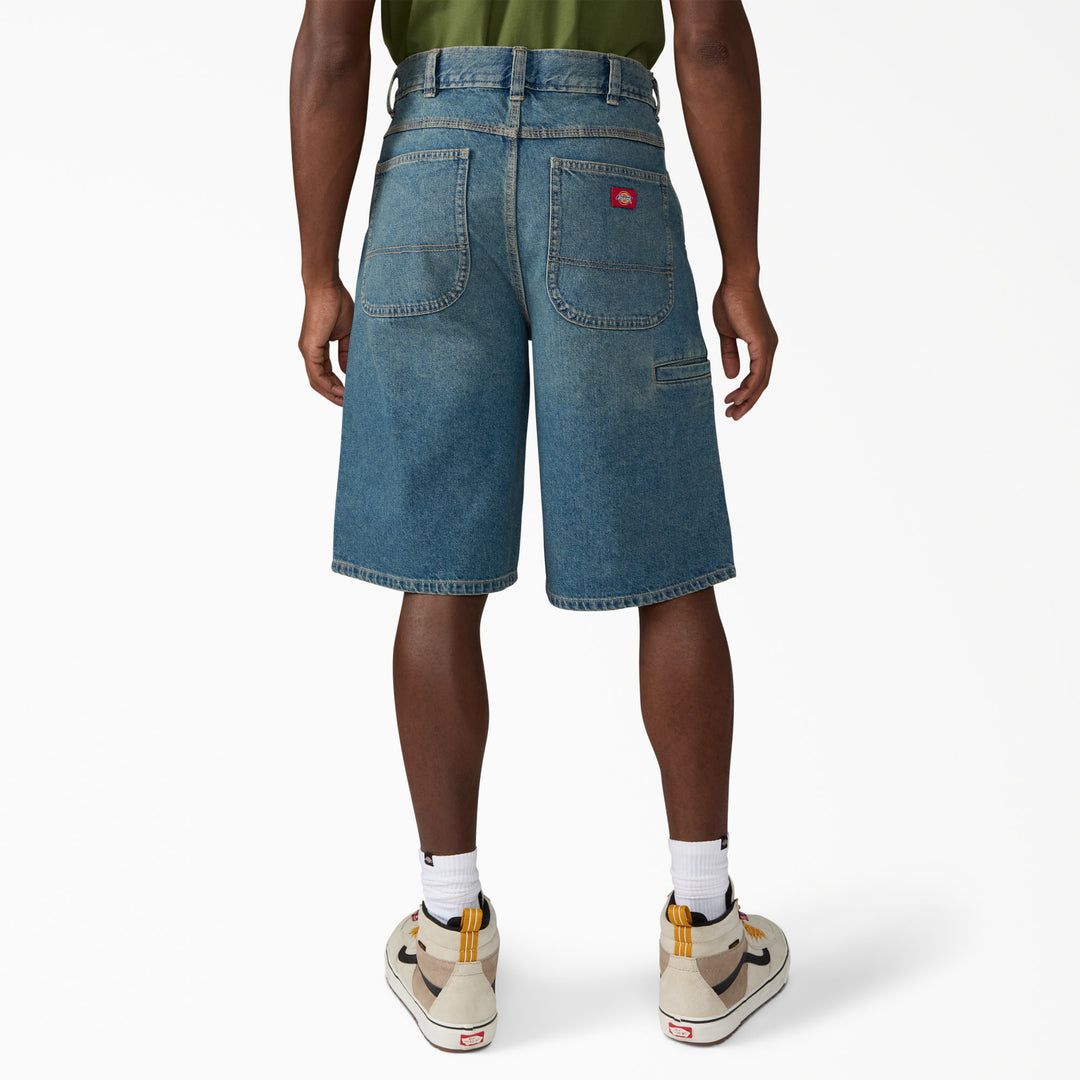 Dickies 958 13" Loose Short Jeans (Mens) | Khaki Tinted Blue