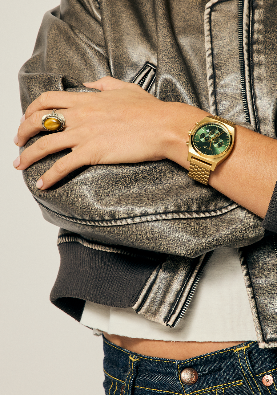Nixon Time Teller Chrono | Gold/Green Sunray