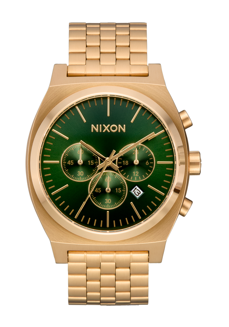 Nixon Time Teller Chrono | Gold/Green Sunray