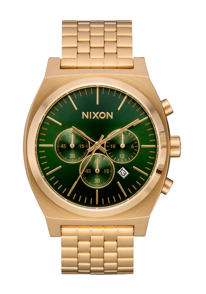 Nixon Time Teller Chrono | Gold/Green Sunray