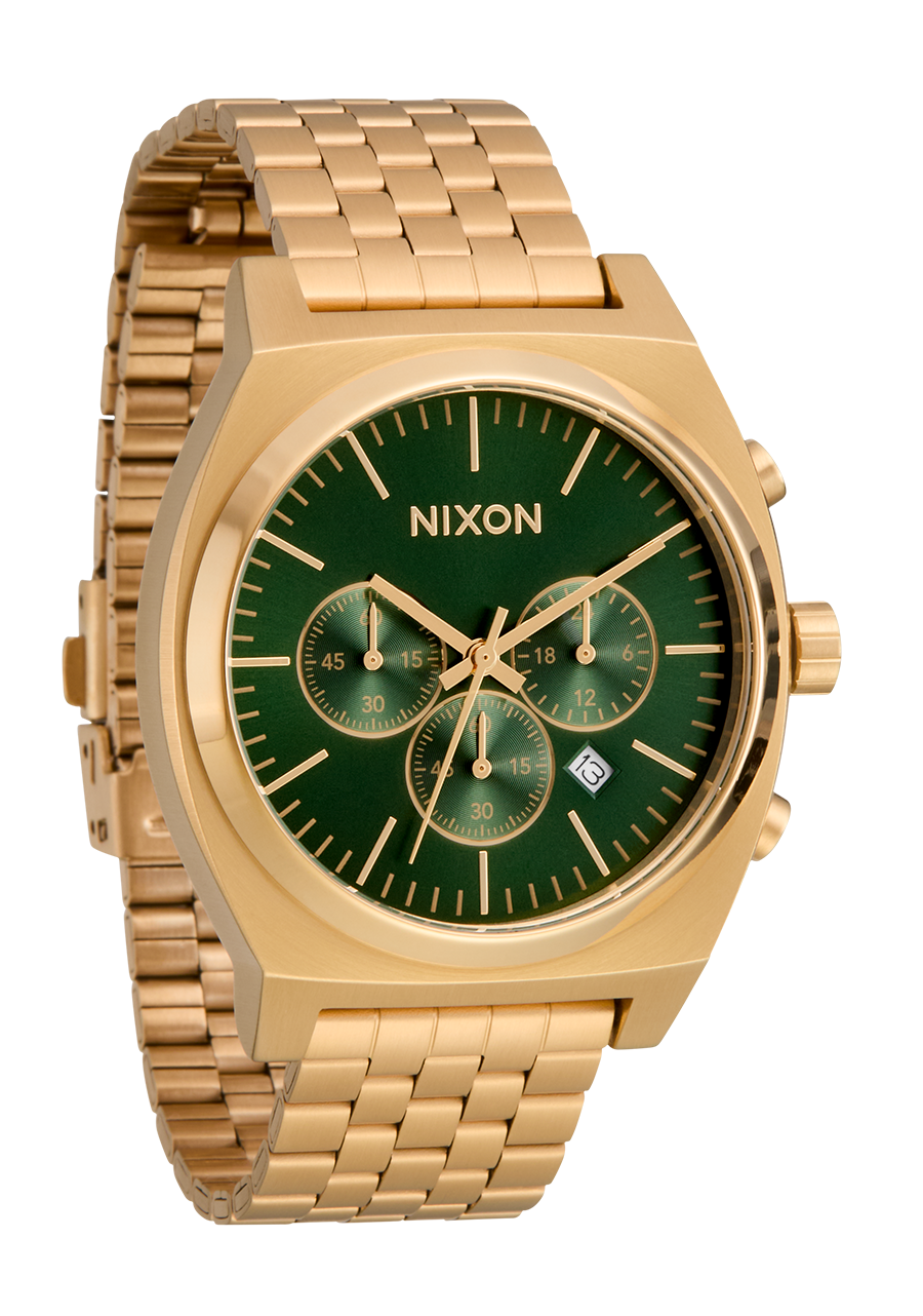 Nixon Time Teller Chrono | Gold/Green Sunray