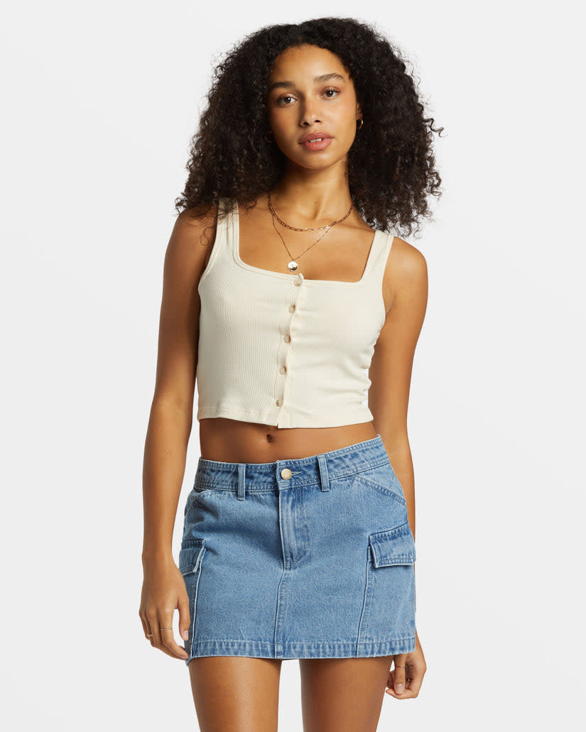 Billabong Hilary Cargo Skirt (Womens) | Medium Blue Rinse