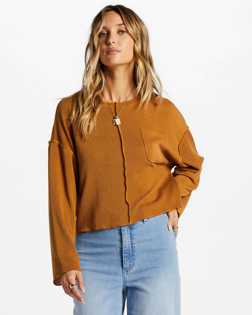 Billabong You Seam Happy Long Sleeve Tee (Women&
