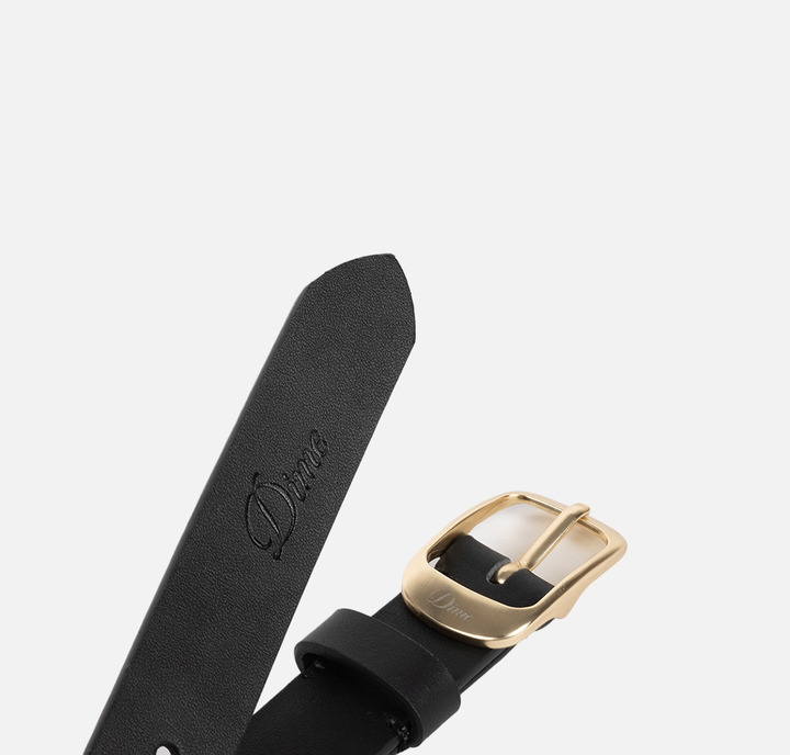 Dime Dress Leather Belt | Black