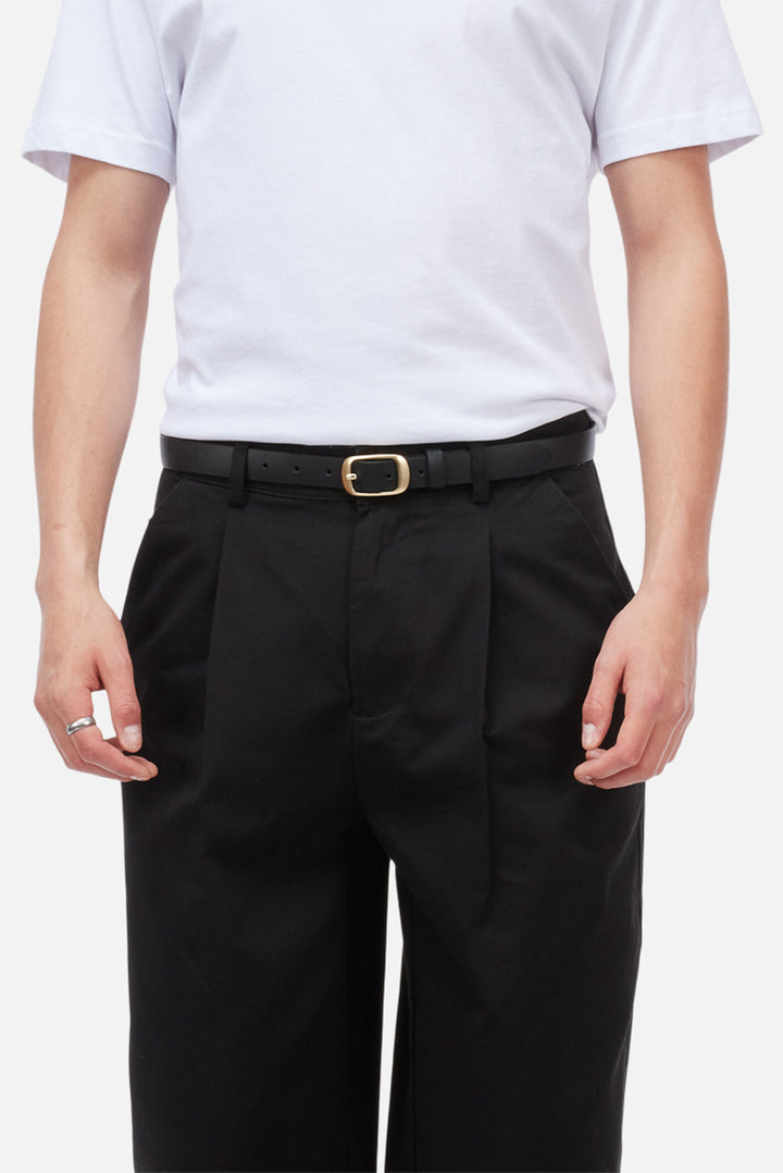 Dime Dress Leather Belt | Black