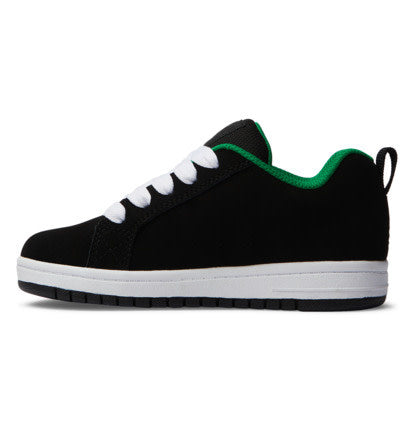 DC Court Graffik Youth Shoes | Black/Kelly/Green