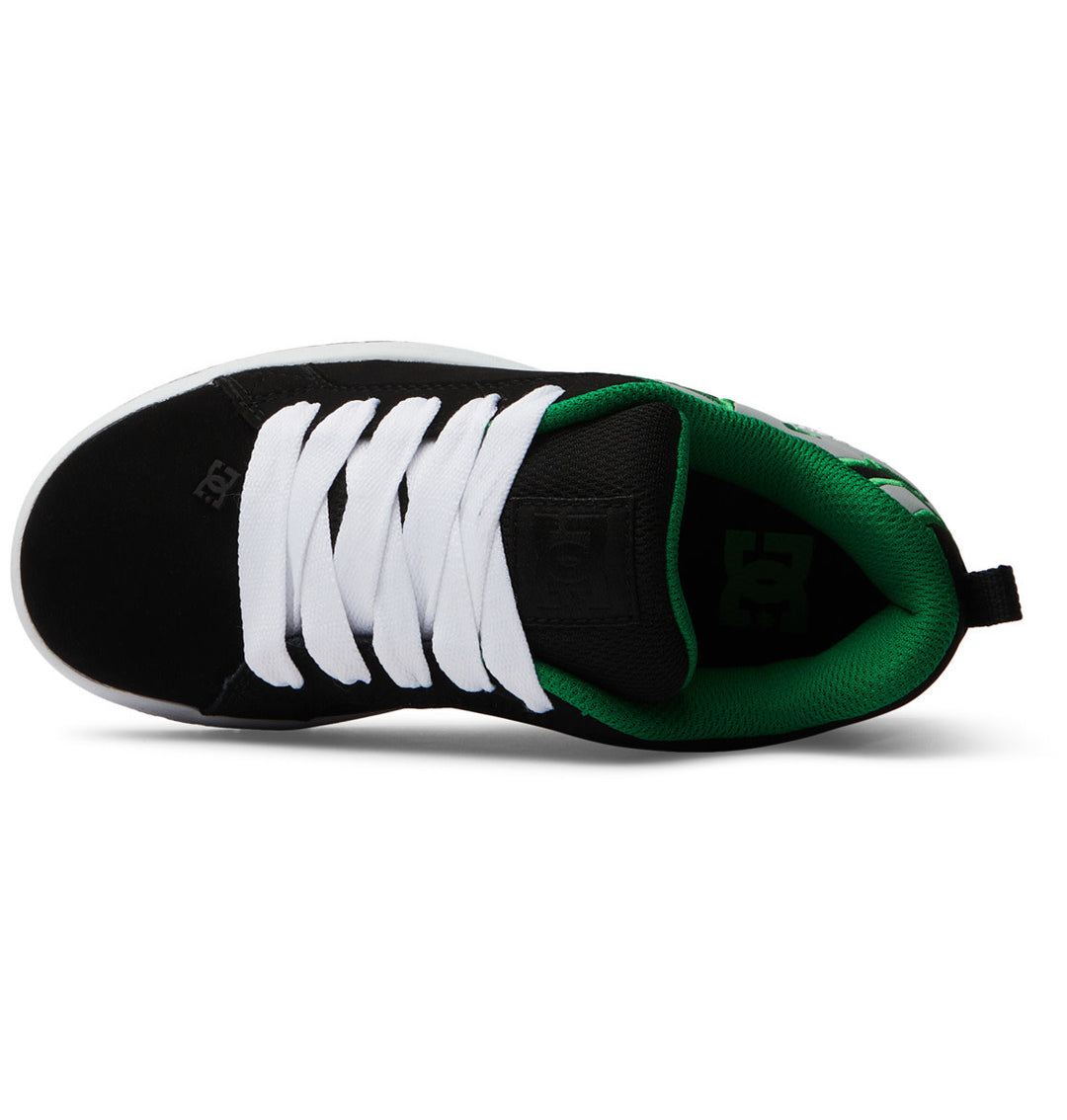 DC Court Graffik Youth Shoes | Black/Kelly/Green
