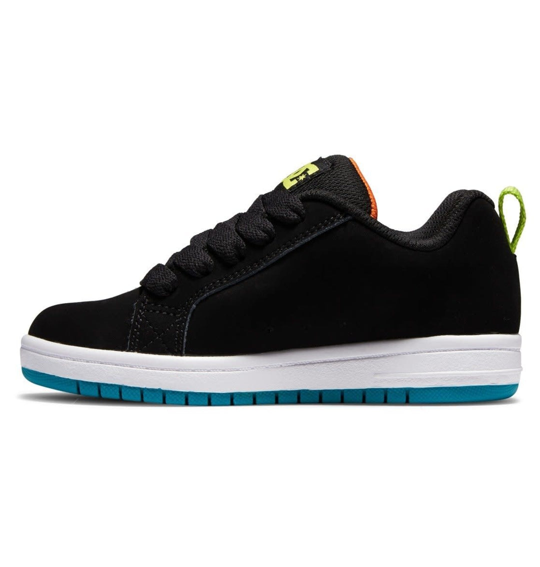 DC Court Graffik Youth Shoes | Black/Green/Yellow